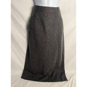 Panther Gray Wool Midi Skirt Made in USA Size 9/10 Classic Vintage